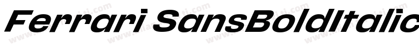 Ferrari SansBoldItalic字体转换